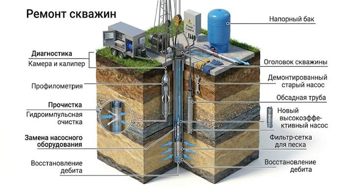 Ремонт скважин в Заинске